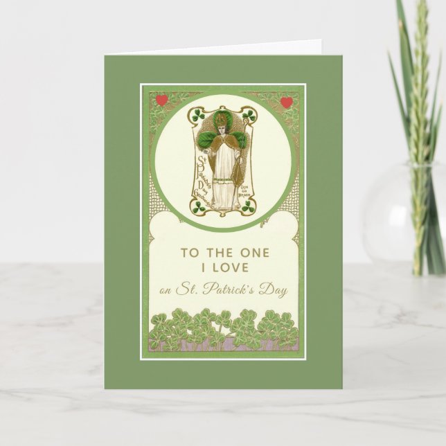 St. Patrick's Day to the One I Love Religious Card (Front)