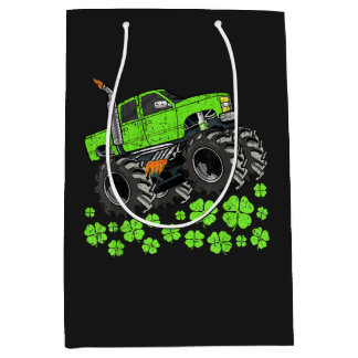 St Patricks Day Toddler Lucky Monster Truck Medium Gift Bag