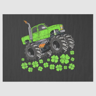 St Patricks Day Toddler Lucky Monster Truck Tissue Paper