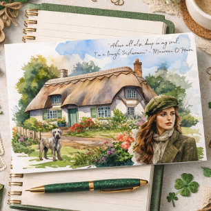 St. Patrick's Day Tough Irish Woman Irish Quote Holiday Postcard