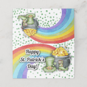 St Patrick's Day Treat Bag Topper, DIY Goodie Bag  Place Card