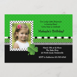 St. Patrick's Day Trendy Photo Invitation