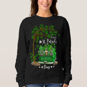 St Patricks Day Truck Gnome Heart Shamrock Clover Sweatshirt