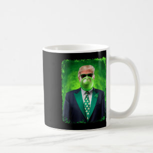 St Patricks Day Trump 47th President Blowing Coffee Mug