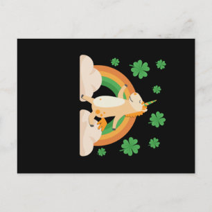 St Patricks Day Unicorn Postcard