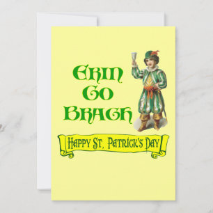 St Patrick's Day Vintage Art Custom Invitation