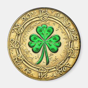 St. Patrick's Day Vintage Gold Coin Magnet