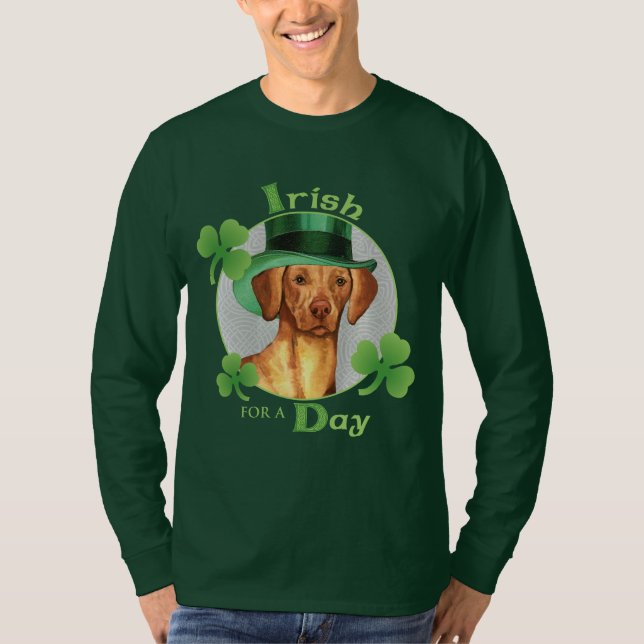 St. Patrick's Day Vizsla T-Shirt (Front)