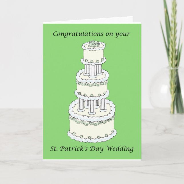 St Patrick's Day Wedding Congratulations Card (Front)