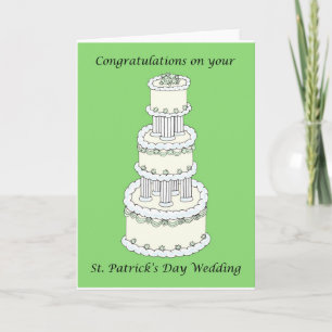 St Patrick's Day Wedding Congratulations Card