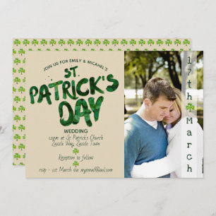 St Patrick's Day WEDDING Invitation - ADD PHOTO