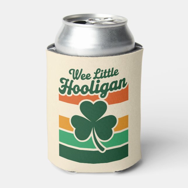 St Patricks Day Wee Little Hooligan Funny  Can Cooler (Can Front)