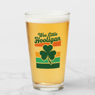 St Patricks Day Wee Little Hooligan Funny Glass