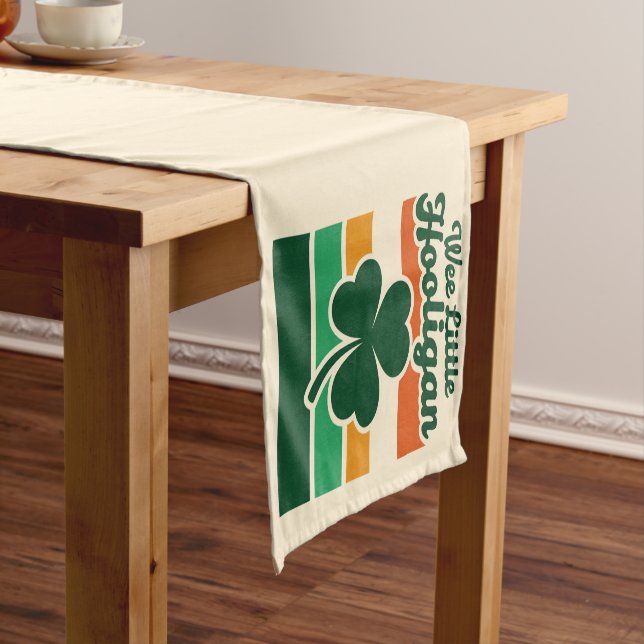 St Patricks Day Wee Little Hooligan Funny  Short Table Runner (In Situ)