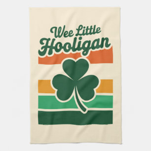 St Patricks Day Wee Little Hooligan Funny Tea Towel