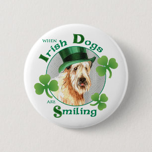 St. Patrick's Day Wheaten Terrier 6 Cm Round Badge