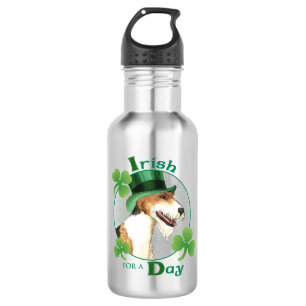 St. Patrick's Day Wire Fox Terrier 532 Ml Water Bottle