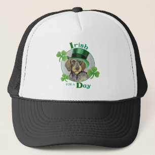 St. Patrick's Day Wirehaired Dachshund Trucker Hat