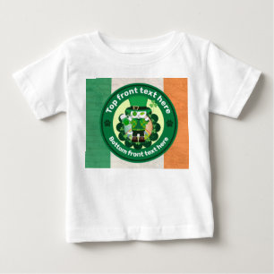 St. Patrick's Day with a Lucky One-Eyed Cat Baby T-Shirt