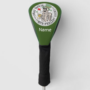 St. Patrick's Day  with Skeleton Drink Beer funny  Golf Head Cover