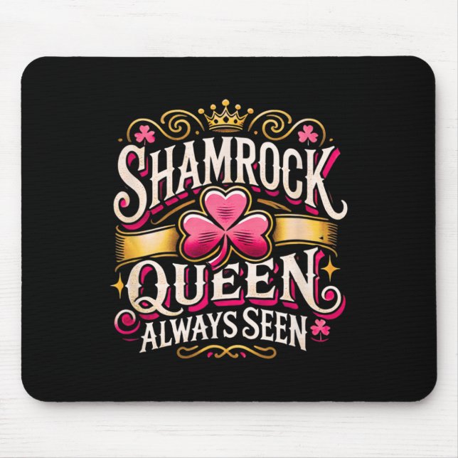 St Patricks Day Women Shamrock Queen Saint Patrick Mouse Mat (Front)