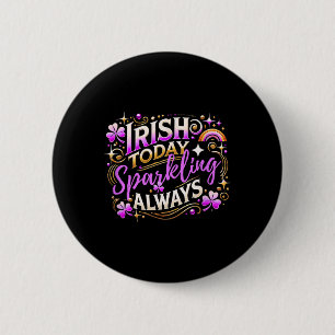 St Patricks Day Women Shamrock Saint Patricks Day 6 Cm Round Badge