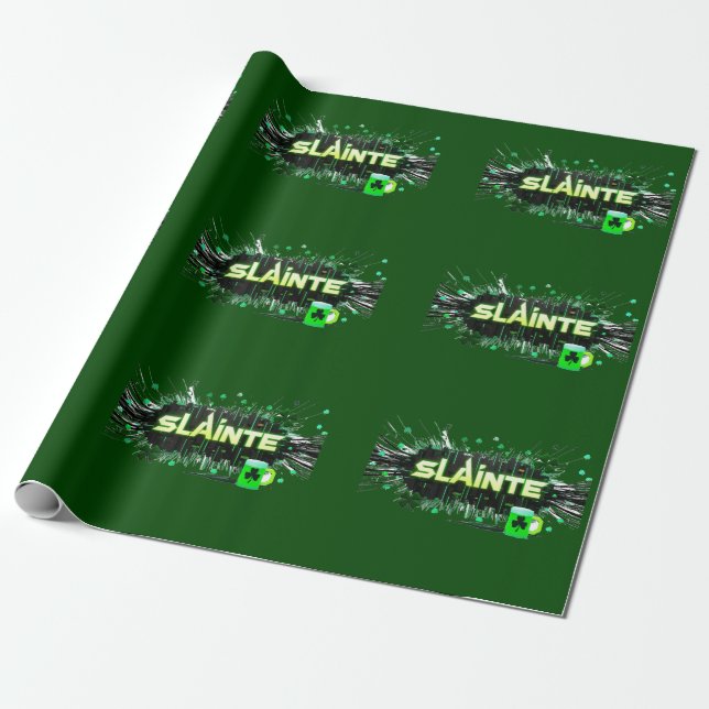 St. Patrick's Day Wrapping Paper (Unrolled)