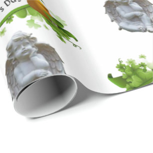 St. Patrick's Day Wrapping Paper Angel