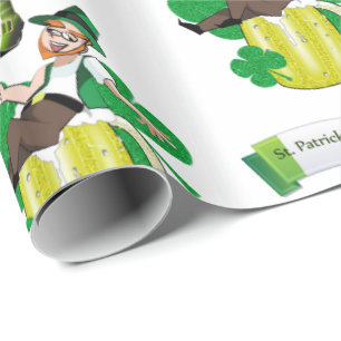 St. Patrick's Day Wrapping Paper Beer