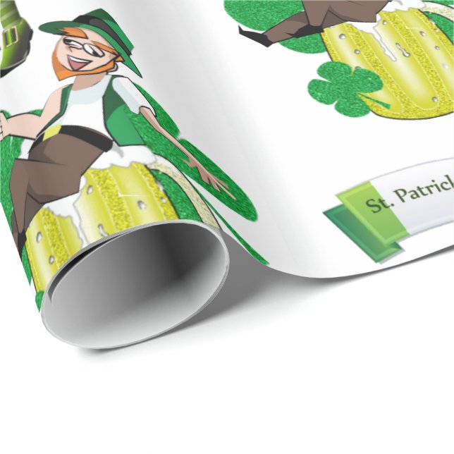 St. Patrick's Day Wrapping Paper Beer (Roll Corner)