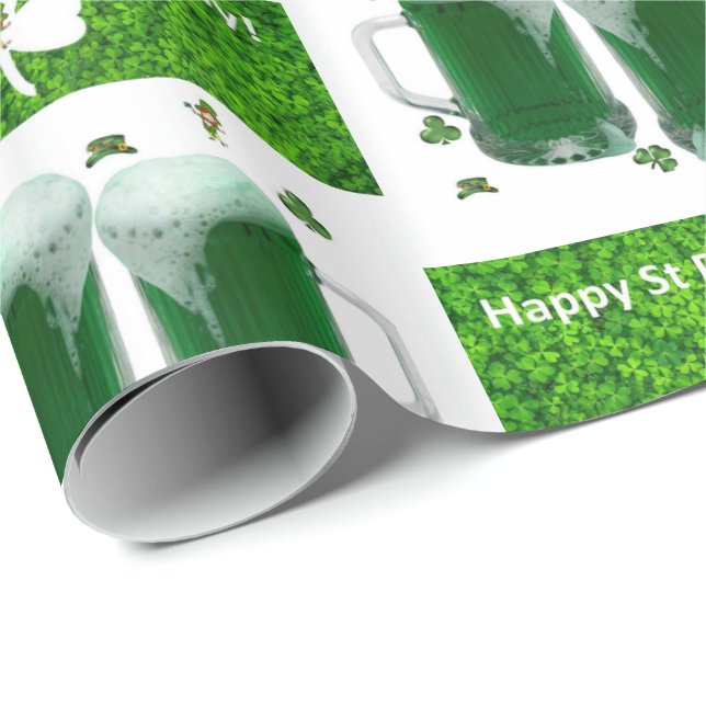 St. Patrick's Day Wrapping Paper Beer (Roll Corner)