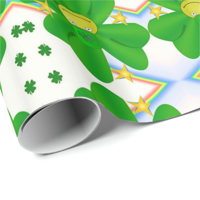 St. Patrick's Day Wrapping Paper Clover (Roll Corner)