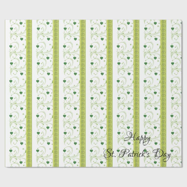 St. Patrick's Day Wrapping Paper Clover (Flat)