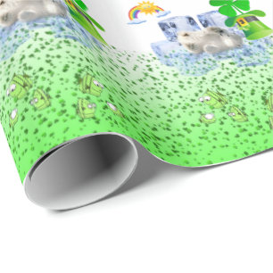 St. Patrick's Day Wrapping Paper Polar Bear