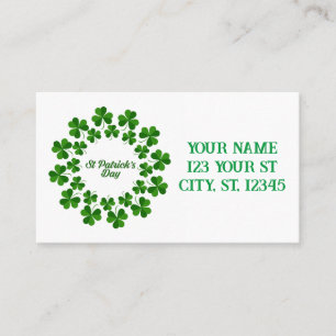 St Patrick's Day Wreath Thunder_Cove Business Card
