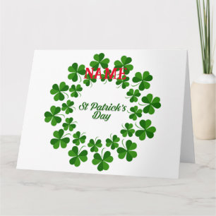 St Patrick's Day Wreath Thunder_Cove Card