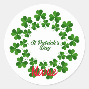 St Patrick's Day Wreath Thunder_Cove   Classic Round Sticker