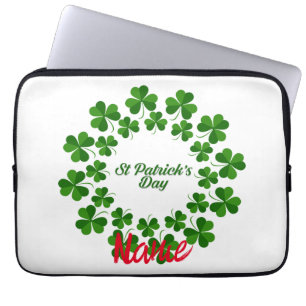 St Patrick's Day Wreath Thunder_Cove Laptop Sleeve