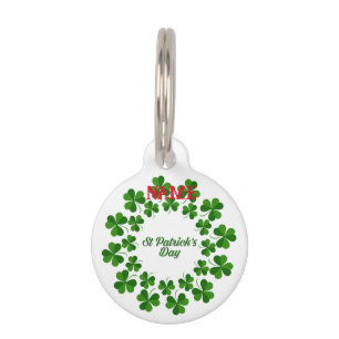 St Patrick's Day Wreath Thunder_Cove Pet Tag