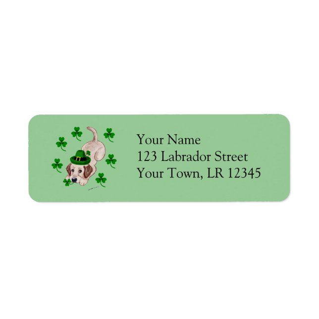 St. Patrick's Day Yellow Labrador Puppy (Front)