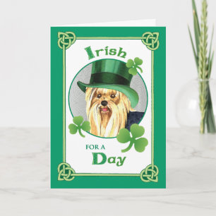 St. Patrick's Day Yorkie Card