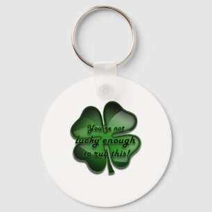 St. Patrick's Day Zing, not lucky enough black Key Ring