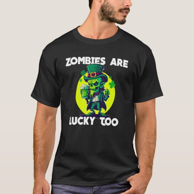 St Patrick's Day Zombie Leprechaun  1 T-Shirt (Front)