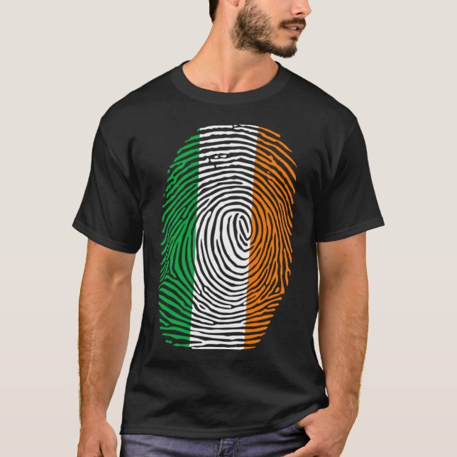 St Patricks Day Zu Saint Paddy's Flag Irish Finger T-Shirt (Front)