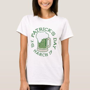 st patricks distressed green beer T-Shirt