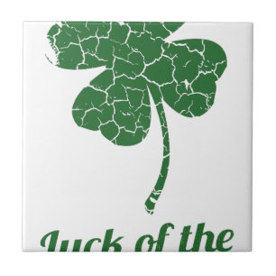 st patricks distressed lucky clover tile
