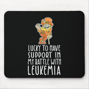 St Patricks Four Leaf Clover Leprechaun Leukemia A Mouse Mat