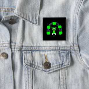 St.  Patrick's FrankenCheese 2 Inch Square Button