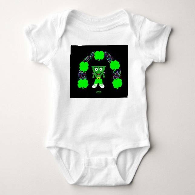 St.  Patrick's FrankenCheese Baby Jersey Bodysuit (Front)