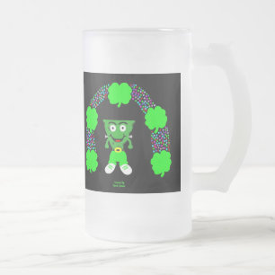 St. Patrick's FrankenCheese Frosted Glass Mug